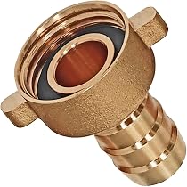 MegaHaustechnik Winkel-Schlauchtülle Außendurchmesser 13mm drehbar mit Überwurf-Mutter Verschraubung mit Dichtung 1/2 Zoll Innengewinde IG, aus Messing, Trinkwasser geeignet, Anschlußstück