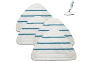 JOIYHY 4 Lingettes Reutilisable Vapeur Triangulaires Lavables Remplacement Microfibre Nettoyage des Sols Tête pour Balai à Vapeur Nettoyage à Vapeur