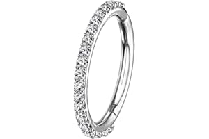 OUFER 16G Rostfreier Stahl Knorpel Ohrringe Fünf Petal Clear CZ Blume Tragus Helix Earrings Knorpel Ohrstecker