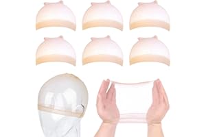 ALILEADER 6pcs Ultrathin HD Wig Cap for Lace Front Wig, Wig Caps for Women, Invisible Wig Caps to Hold Wig in Place, Bald Cap for Wig, Thin and Transparent