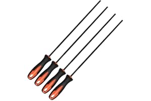 ANBOO 4 sztuki pił łańcuchowych, pilnik okrągły dla konia, pilnik łańcuchowy, okrągły pilnik, piła łańcuchowa, zestaw pilników, 4 rozmiary 3,2 mm, 4,0 mm, 4,8 mm, 5,5 mm, odpowiedni do pił łańcuchowych