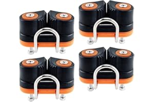 balikha 4PCS Sailboat Cam Cleats Rope Clamp Kayak Cam Cleat Boat Canoe Sailing Boat Dinghy Aluminum Cam Cleats Fast Entry Kayak CleatsBreaking Load 900kg