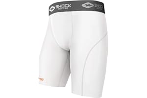 Shock Doctor Compression Shorts with Cup Pocket. Supporter Underwear (Cup NOT Included). Baseball, Hockey. Youth & Adult