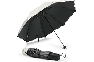 Vicloon Składany parasol z konstrukcją zapobiegającą odwracaniu się, parasol UV odporny na wiatr, gumowy parasol przeciwsłoneczny, kompaktowy parasol do różnych aktywności na świeżym powietrzu, 300 g