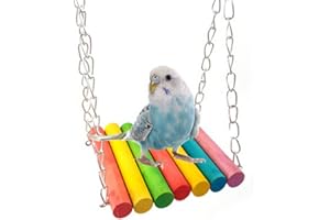 Toruiwa Balançoire Perroquet Perchoir d'oiseaux Accessoire pour Cage d'oiseaux pour Perruches Perroquets