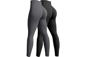 OQQ Women's 2 Piece Yoga Legging Seamless Workout High Waist Butt Liftings Athletic Leggings