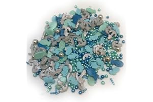Sprinkletti – Neptune - Mermaid Cake Topper Sprinkles - 30g Edible Glimmer Cupcake Decorations - Ideal for Little Girls Parties, Under the Sea & Princess Themed Party Cakes & Bakes (Neptune)