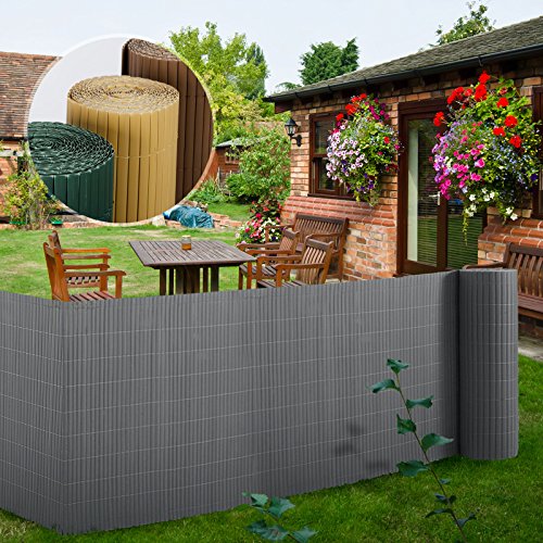 casa pura PVC Garden Screen, Grey 150 x 300 cm 7 Sizes Available Protective Screening