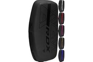 RDX Pao Boxe Thai Incurvé Bouclier de Frappe Kick boxing, MuayThai Poignée Solide, Strike Shield Pad Maya Hide Cuir Pattes d'ours pour MMA Entraînement, Arts Martiaux, Taekwondo, Sports de Combat NOIR