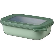 Mepal - Multi Bowl Cirqula Rectangular - Contenitori Plastica Con Coperchio Adatto Come Contenitore Ermetico Per Frigo Microonde Congelatore Da Portata Ciotole Cucina 500 Ml Nordic White 43785977