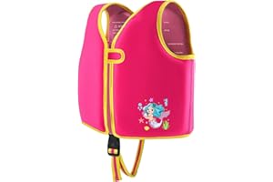 Rainllon Toddler Swim Vest For Kids Buoyancy Aid Kids Float Jackets And Float Suits Rose Konfidence Swimming Vest 1-6 Years With Adjustable Safety Straps Swimming pool Watersport 1KG-30kg