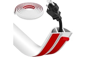 YOUSHANGRO Canaleta para Cables autoadhesiva, Protector de Cables de Goma y Madera para Suelo, Organizador de Cables para Oficinas, Escuela, Almacén, Conciertos y Más - Evita Riesgos de Tropiezos