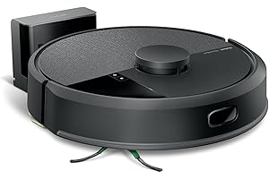 iRobot Roomba 105 Combo, Robot Aspirapolvere Lavapavimenti, Pulizia a 4 Fasi, Navigazione ClearView LiDAR, Rilevamento di Tappeti/Moquette, Pulizia Mirata, Controllo tramite App, Smoke