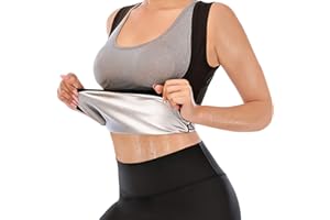 Junlan Femme Gilet Zippé de Sudation Corset Amincissant pour Fitness Ventre Plat Minceur Sauna Débardeur