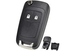 XUKEY 2 Pulsanti Sostituzione Chiave dell'automobile Copertura Chiave a Distanza Shell per Adam Astra J Insignia Mokka Zafira C Corsa D E FOB Custodia Smart Key Kit di Riparazione Lama Non Tagliata