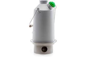 Kelly Kettle 'Base Camp 1.6ltr: Anodised Aluminium Kettle | Boil Water Fast Outdoors | Lightweight | Simply Fuel with Sticks | No Gas | Camping, Fishing, Scouts, Picnics | Weight 1.8lb / 0.8kg