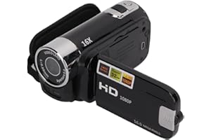 FOCKETY Caméra Vidéo Caméscope, Full HD 1080P 16MP Enregistreur D'appareil Photo Numérique Caméscopes Numériques Rotation à 270° Écran Couleur de 2,7 Pouces Caméra de Vlogging Zoom 16X