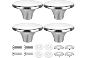 Qaestuan 4 Pezzi Pomello Coperchio Pentola, Manico Coperchio Pentola in Acciaio Inox, Cucina Manopole Coperchio con Viti, Rimovibile, Manopole di Ricambio per Coperchio Pentola per Cucina, Pentole