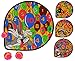 Produktbild 3 Set´s: 3 Dartscheiben incl. 9 Klettbälle - Dart Spiel - " Looney Tunes " - Wurfspiel für Kinder & Erwachsene - Klett / Klettball - Ballspiel OHNE Spitze - drinnen und draußen Spiel Dartspiel