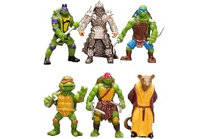 ZKTSRY anime Action Turtles Mini Figure -6 Pezzi Ninja Theme Turtles Set, Cartoni animati Decorazione Torta di Compleanno, Action Figure Forniture per feste a tema