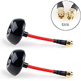 Crazepony-UK 2pcs 5.8GHz FPV Antenna Circular Polarized TX RX RHCP SMA for FPV Racing Drone like QAV250 etc (SMA Male)