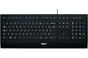 Logitech K280e Pro Clavier Filaire Business pour Windows/Linux/Chrome, Plug-and-Play USB, Saisie Discrète, Taille Standard, Résistant aux Eclaboussures, AZERTY Français - Noir