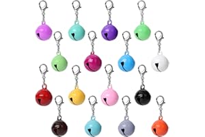 Cobee Campanelle per Collare di Cani e Gatti - Ciondoli Colorati Con Fermagli - Decorazioni per Feste Fai Da Te