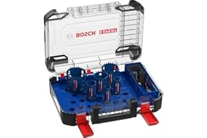 Bosch 6x Coffrets de scies trépans EXPERT Tough Material (pour Bois avec métal, Brique, Ø 22, 25, 35, 51, 60, 68 mm, Professional Accessoire Perceuses/visseuses rotatives)