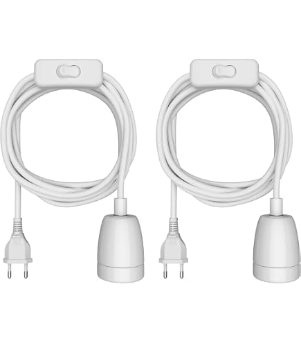 Creative Cables Eiva Außenleuchte – 5m Textilkabel, IP65 Wasserdichte Lampenfassung, Ohne Glühbirne, Schwarz