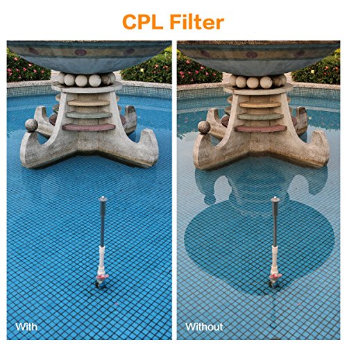 K F Concept 77mm Filtre Photos Filtre de lentille Filtre UV Filtre Polarisant Filtre Gris Neutre ND2 ND4 ND8 Kit d Accessoires pour Canon Nikon Sony Olympus et les Autres Reflex Num  rique avec 77mm Filetage de lentille  Chiffon de Nettoyage Microfibre   Pare-soleil   Bouchon d objectif   Pochette Sac filtre