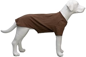 Lovelonglong Hund T-Shirt, 100% Baumwolle, Haustier T-Shirt, Hund-Unterhemd T-Shirts Für mittlere und große Hunde Coffee XXL+