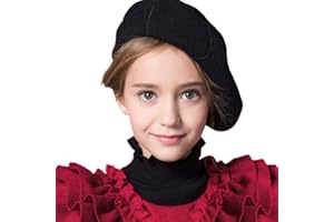 XGOPTS Kids Wool Blend French Beret Hat Girls Boys Artist Beret Hat Classic Fashion Solid Warm Winter Autumn Beanie Cap