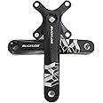 BUCKLOS MTB Mountain Bike Single Speed Square Taper Crankset -170mm Cranksets Bicycle Crank Set with 104BCD 32/34/36/38/40/42T Round/Oval Chainring Fit for Ebike/Commuter Bike