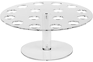 QOTSTEOS Soporte de conos en crema helada, soporte de puerta, cono acrílico transparente, visualización de pastel, bandeja expositor, soporte para rejilla de refrigeración 16 agujeros