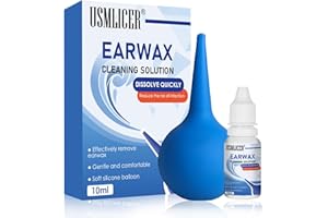 ‎USMLICER Ohrenschmalzentferner 10 ml, Ohrentropfen zur Ohrenreinigung, schnell auflösend, sanft und effective Reinigung der Ohren