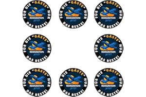 ‎SAMMYS SHIRT STORE Sammys Shirt Store 48 Stück Aufkleber 4cm rund Für die Gäste nur das Beste-Remigration Sticker Sparpack gut haftend Aktiv Werden 4 cm