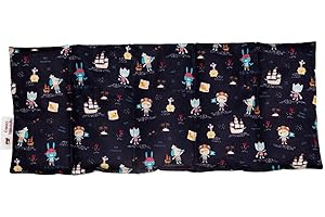 Franzis Nähstube 50x20cm Cuscino semi d'uva pirati in 100% cotone I Cuscino semi d'uva 50x20 per microonde I Cuscino riscaldante, cuscino semi d'uva,