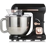 Tower T12033RG Impastatrice 3 in 1, con 6 velocità e impostazione a impulsi, 1000W, Rosa e Oro, EU Plug