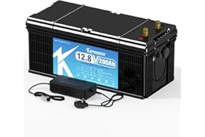 FLLYROWER 12V 200Ah LifePo4 Battery 10000+ Deep Cycles with Perfect BMS Grade A Cells Lithium Iron Phosphate Battery for Trolling Motor Solar Panels RV Boat Golf Cart Off Grid Applications