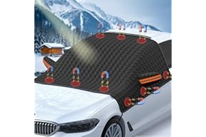 ANYINGKAI Copertura Parabrezza Auto,Telo Parabrezza Antighiaccio con 6 Magneti,Ripiegabile Protezione Copri Parabrezza,Inverno Telo Parabrezza Antigelo,per La Maggior Parte dei Veicoli per Anti-Neve Anti-Gelo