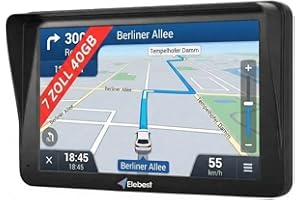 Elebest City 70A Navi – 7 Zoll (17,8 cm) GPS Navigationsgerät für Auto & Wohnmobil 2025 | 40GB Speicher, Bluetooth, Freisprecheinrichtung, Radarwarner, Europa-Karten mit lebenslangen Updates