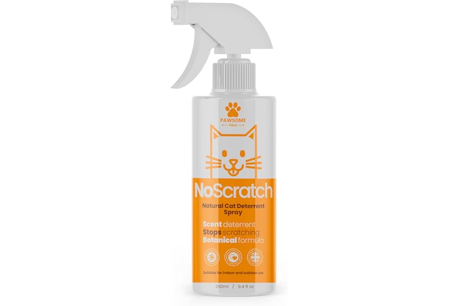 No Scratch Natural Cat Deterrent Spray Indoor and Outdoors | Cat Repellent Spray Anti Scratch Deterrent to Protect your Home | 250ml