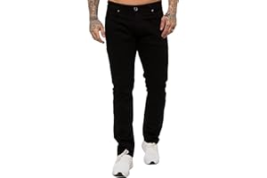 989Zé ENZO Mens Stretch Straight Leg Regular Fit Classic Denim Jeans All Waist Sizes