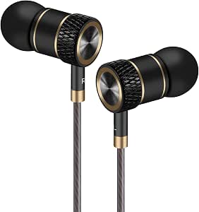 GAMURRY Auricolari,Cuffie ad alta Definizione, isolamento acustico, ottimi  bassi progettati per lettori MP3, Samsung Galaxy, Nokia, HTC, exc. (Nero e  oro) : Amazon.it: Elettronica