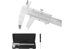 AOROPS Edelstahl Messschieber, 150mm Präzisionsmessschieber mit Feststellschraube, Spritzwasse und Staubgeschützt Messschieber für Haushalt und Industrie Messung Silber