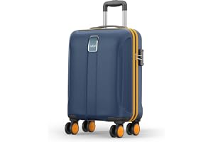 Safari Cabin Thorium Neo 8 Wheels 55 Cm Small Trolley Bag Hard Case Polycarbonate 360 Degree Wheeling System Luggage, Trolley Bags for Travel, Suitcase for Travel, Graphite Blue