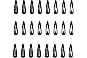 Barettes Cheveux, 20 pcs Barrettes Noires, Barrette Cheveux Fille, Pinces à Cheveux Noires Pinces à Cheveux Fille Snap Barettes BB Barrettes à Cheveux en Métal Barettes