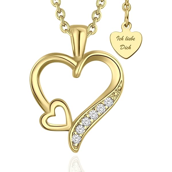 GONMFKM Stein-Halskette Mit Herz-Anhänger - Gelbe Jade Kristallkette Für Frauen