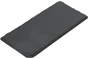 CAPASTEC Reptiles Slate Rocks, Basking Surface Reptile Basking Platform, Enhances Climbing Activity, 11.81"x5.91", Black Gray
