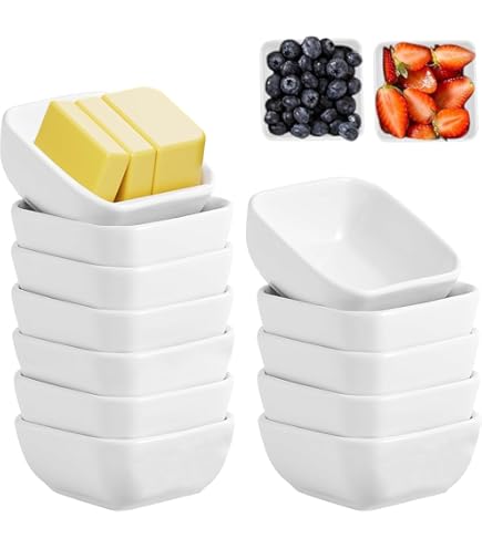 12 Stück Dip Schälchen Set - Quadratische Melamin-Schälchen Für Saucen Und Dips